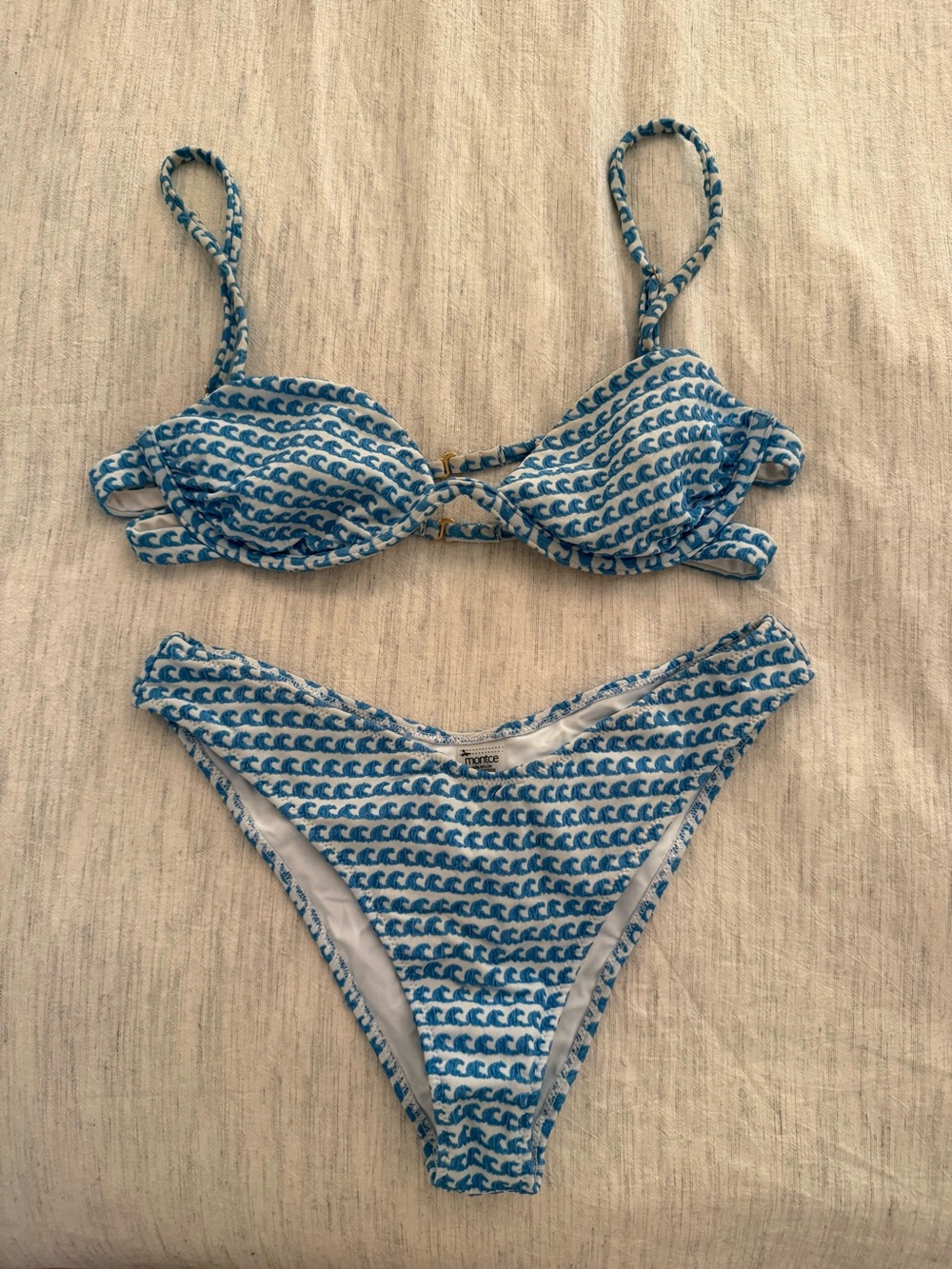 Montce Blue Wave Print Bikini Set